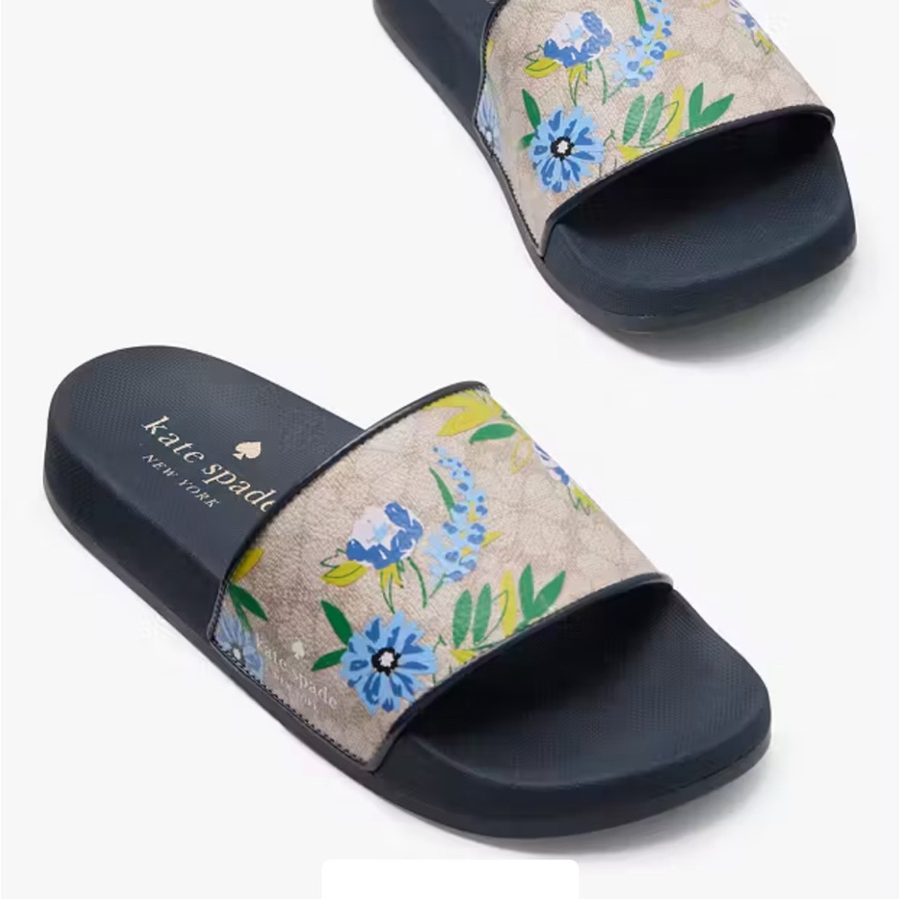 Kate Spade Nellie Pool Slide in Blazer Blue